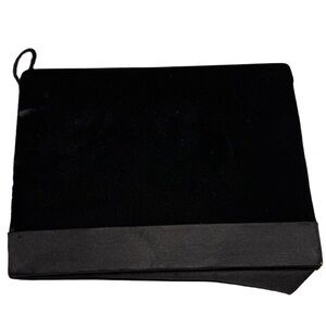 Black Velvet Clutch with Satin Detail